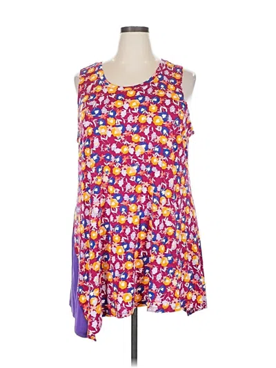 Pre-owned Logo Layers Tank Top Purple Strapless Neckline Tops