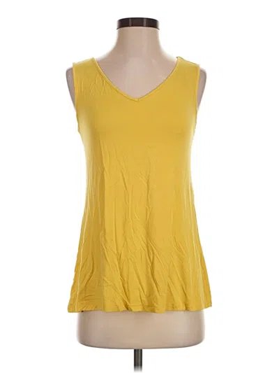 Pre-owned Logo Layers Tank Top Yellow Plunge Neckline Tops