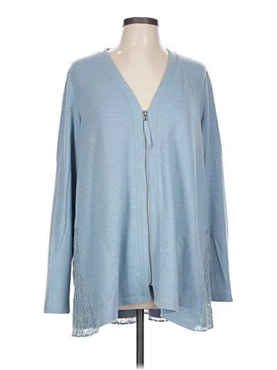 Pre-owned Logo Lounge Cardigan Sweater In Blue