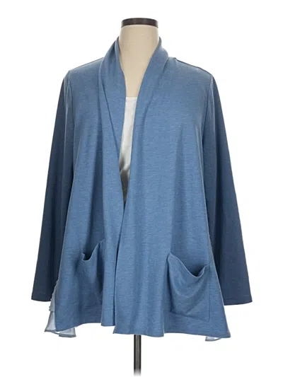 Pre-owned Logo Lounge Cardigan Sweater In Blue