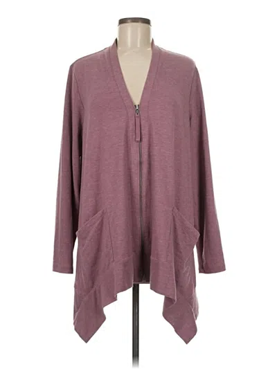 Pre-owned Logo Lounge Cardigan Sweater In Purple