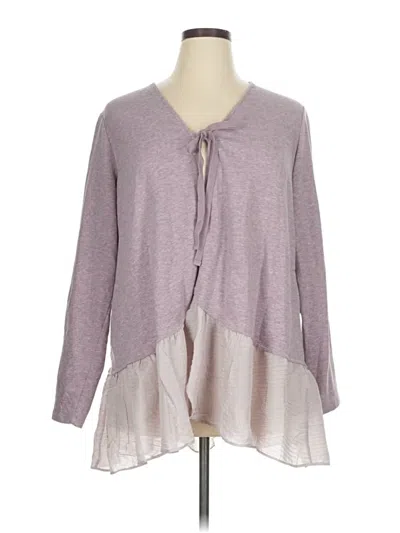 Pre-owned Logo Lounge Cardigan Sweater In Purple