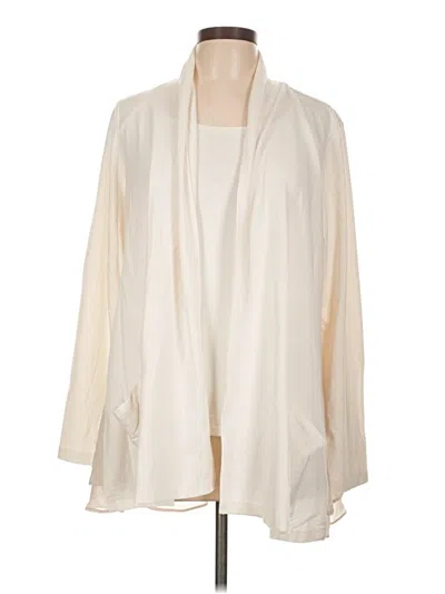 Pre-owned Logo Lounge Cardigan Sweater In White