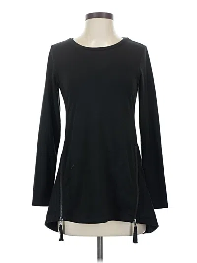 Pre-owned Logo Lounge Long Sleeve Top Black Boatneck Tops