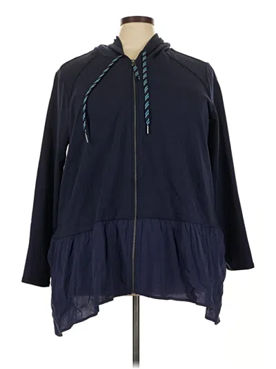 Pre-owned Logo Lounge Poncho In Blue