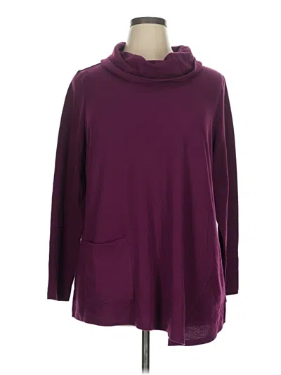 Pre-owned Logo Lounge Turtleneck Sweater In Burgundy