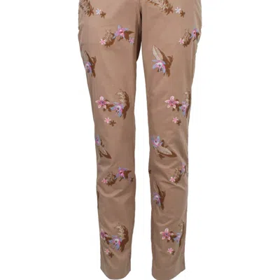 Loh Dragon Charles Flower Embroidery Pant In Gray