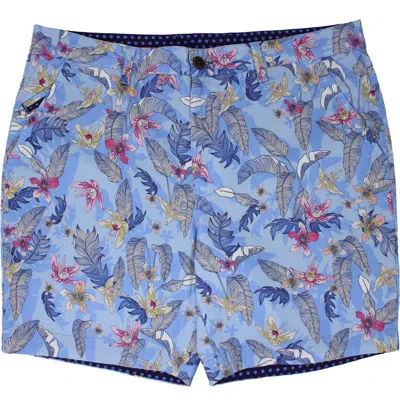 Loh Dragon Edward Falling Flowers Short In Blue