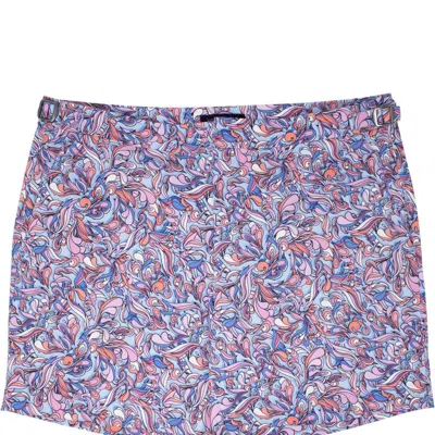 Loh Dragon Pool Paisley Layers Swim Short In Purple