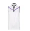 Lohla Sport Women's Bailey Sleeveless Top In White/lilac In Multi