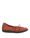Loints Of Holland Woman Ballet Flats Rust Size 10 Leather In Red