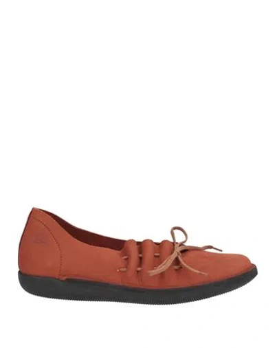 Loints Of Holland Woman Ballet Flats Rust Size 10 Leather In Red