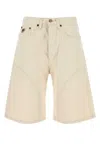 Lois Sand Denim Ada Bermuda Shorts In Beige O Tan