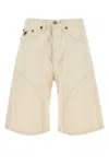 Lois Sand Denim Ada Bermuda Shorts In Beige O Tan
