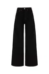 Lois Skater Loose Wide Leg Jeans In Black