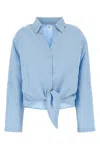 Lois Light Blue Linen Shirt In Blue