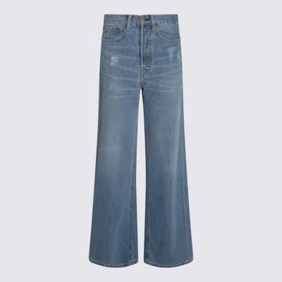 Lois Blue Denim Cotton Jeans In Miller Pale Stone