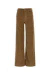 Lois Camel Stretch Corduroy Mistral Palazzo Pant In Brown