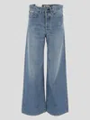 Lois Black Denim Skater Loose Jeans In Blue
