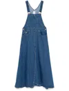 Lois Denim Overalls Dress In Blue