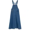 Lois Denim Overalls Dress In Blue
