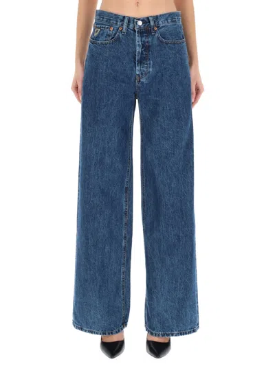 Lois High-rise Wide-leg Jeans In Blue