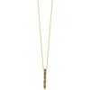 Lois Hill 18k Gold Plated Sterling Silver Diamond Bar Pendant Necklace