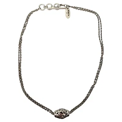 Pre-owned Lois Hill Sterling Silver Barrel Pendant Necklace #21609 In Multi