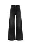 Lois Embellished Denim Wide-leg Jeans In Black