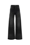 Lois Embellished Denim Wide-leg Jeans In Black