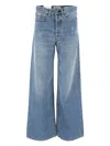 Lois Black Denim Skater Loose Jeans In Blue