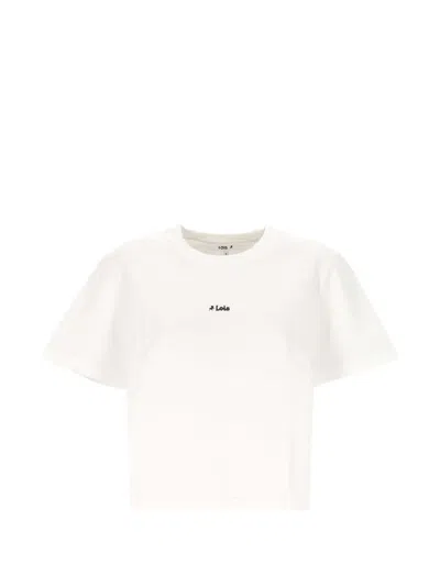 Lois Jeans Logo-print Cropped T-shirt In White