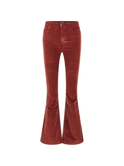 Lois Jeans Corduroy Flared Trousers In Red