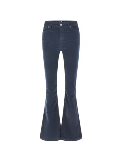 Lois Jeans Corduroy Flared Trousers In Blue
