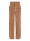 Lois Jeans Corduroy Logo-patch Jeans In Brown