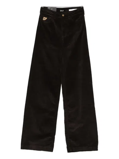 LOIS JEANS CORDUROY PATCH-POCKET TROUSERS