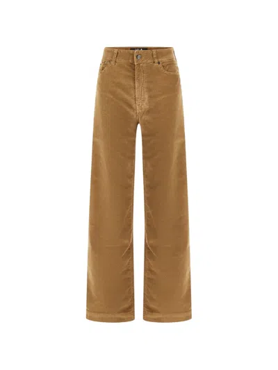 Lois Jeans Corduroy Wide-leg Trousers In Animal Print