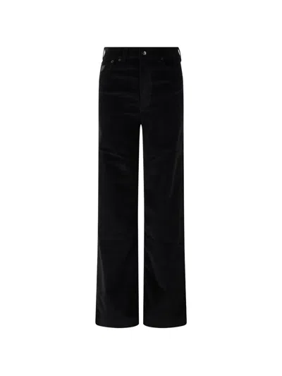 Lois Jeans Corduroy Wide-leg Trousers In Black