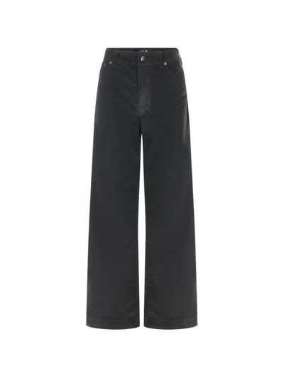 Lois Jeans Corduroy Wide-leg Trousers In Black