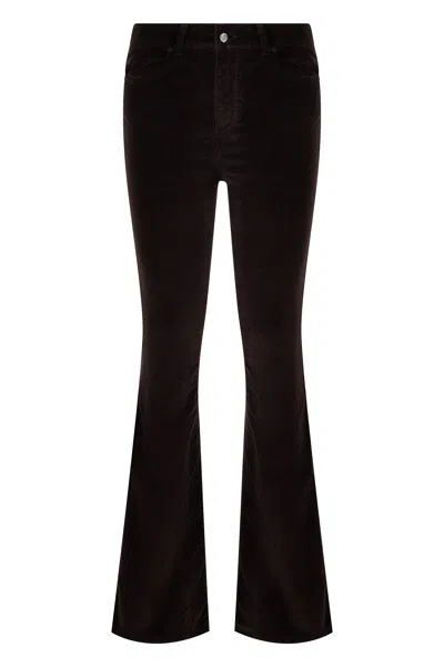 Lois Jeans Cotton-lyocell Blend Flared Trousers In Brown