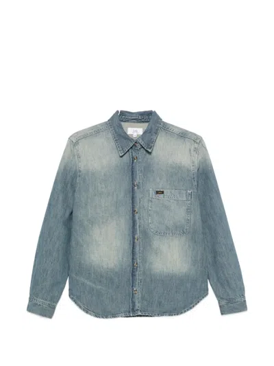 Lois Jeans Faded Denim Shirt In Blue