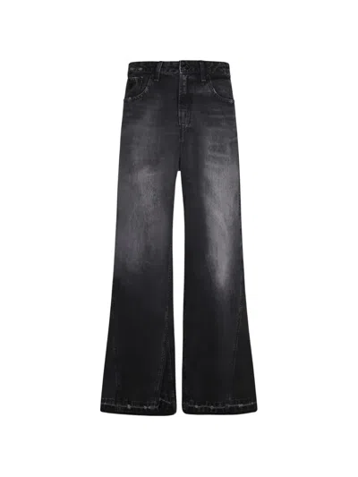 Lois Jeans Faded Panelled Jeans In Black