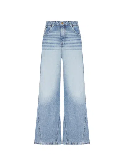 Lois Jeans Faded Slit-detail Jeans In Blue