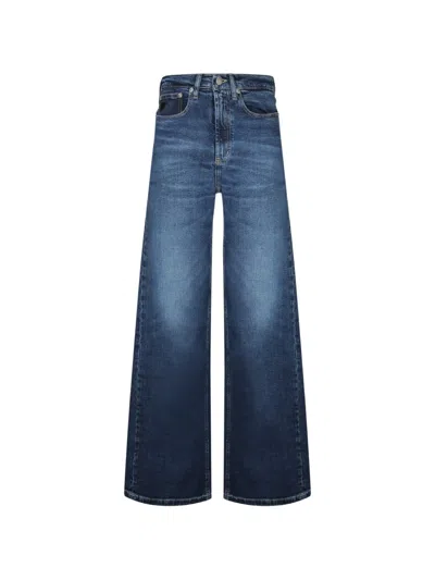 Lois Jeans Faded Wide-leg Jeans In Blue