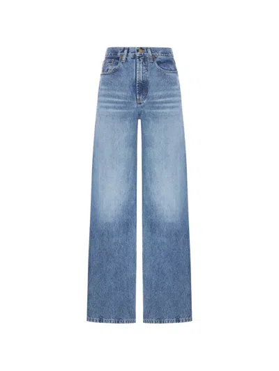 Lois Jeans Faded Wide-leg Jeans In Blue
