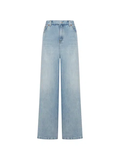 Lois Jeans Flow Wide Denim Jeans In Blue