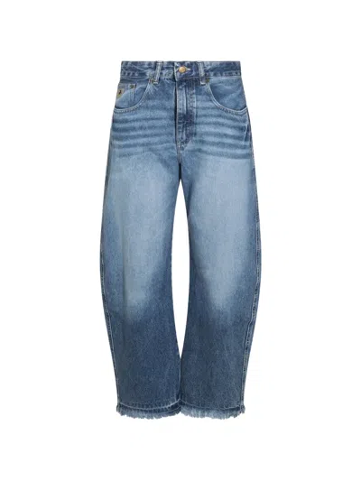 Lois Jeans Frayed-hem Jeans In Blue