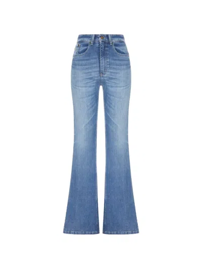 Lois Jeans High-waisted Flared Jeans In Blue