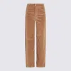 Lois Jeans Corduroy Logo-patch Jeans In Brown