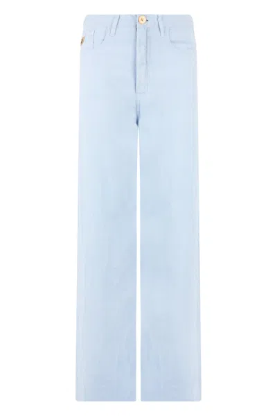 Lois Jeans Light Blue Marlene Linen Trousers